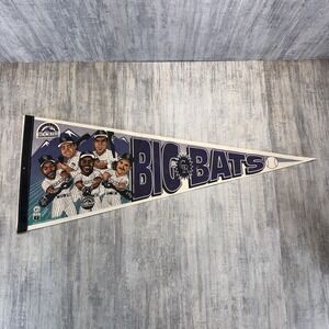 Colorado Rockies Pennant 1990s MLB Large Pennant Big Bats Vtg 30"